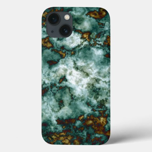 静脈のある緑の大理石のテクスチャ Case-Mate iPhoneケース (裏面)