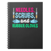 静脈内おもしろい注射器および献血者 ノートブック (正面)