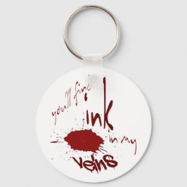 静脈内のインク基本キーチェーン キーホルダー