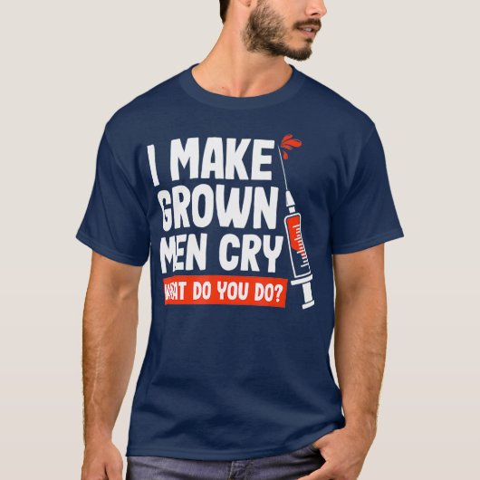 静脈切開おもしろい男性静脈切開者 Tシャツ (正面)