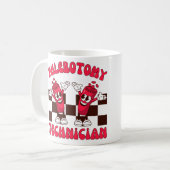 静脈切開技術者、静脈切開技術卒業 コーヒーマグカップ (正面左)