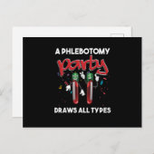 静脈切開術パーティー液化血管血球霧Gif ポストカード (正面/裏面)