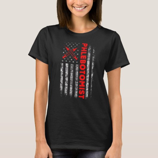 静脈切除技師フェルトミストナースUsa Ameri Tシャツ (正面)