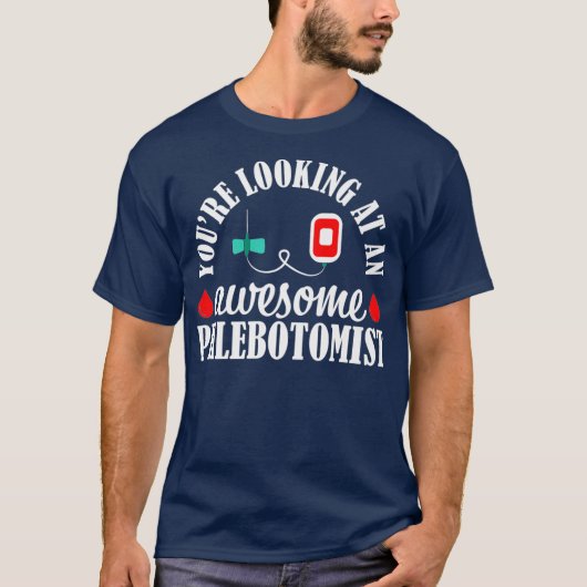 静脈吻合ナース素晴らし静脈切除技師 Tシャツ (正面)