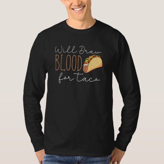 静脈採血士 タコ 静脈採血 レトロ Tシャツ (正面)