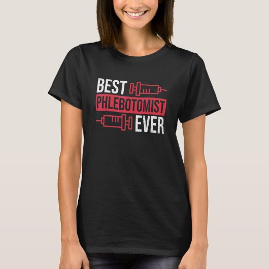 静脈採血師の名言 臨床検査技師 看護師向け Tシャツ (正面)