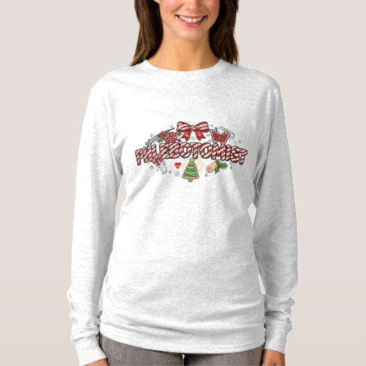 静脈採血師クリスマスロングスリーブ Tシャツ (正面)