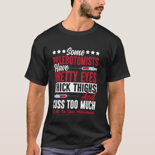 静脈採血技師 一部の静脈採血士はハ Tシャツ (正面)