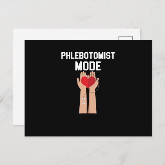 静脈注射モード血液静脈切開注射器ギフト ポストカード (正面/裏面)