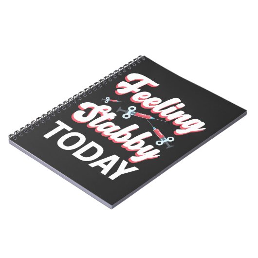 静脈穿刺術を引き出す静脈切開術ユーモア注射器 ノートブック (左側)