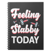 静脈穿刺術を引き出す静脈切開術ユーモア注射器 ノートブック (正面)