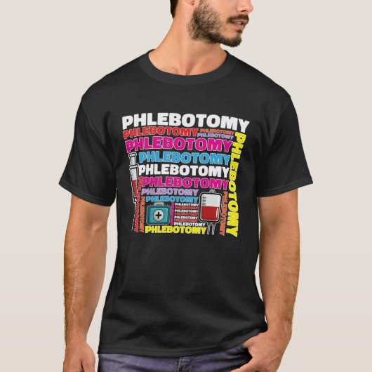 静脈血採血士 臨床検査技師 Tシャツ (正面)