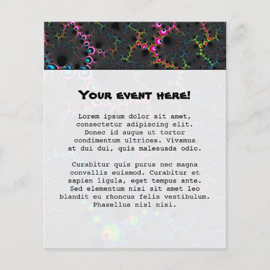 静脈 – フラクタルアート チラシ (正面)