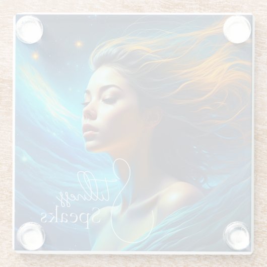 静話さ | Meditation Sevanial Art ガラスコースター (裏面)