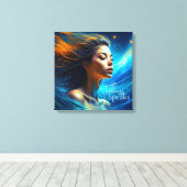 静話さ | Meditation Sevanial Art キャンバスプリント (インサイチュ (ウッドフロア))