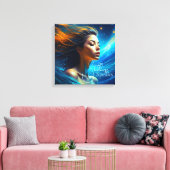 静話さ | Meditation Sevanial Art キャンバスプリント (インサイチュ (リビング))