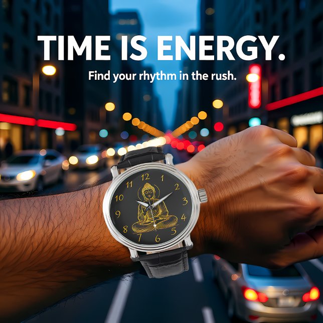 静謐さを放つ金の仏像 腕時計 (クリエイターアップロード済み)