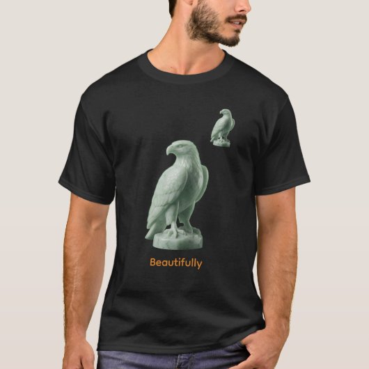 静謐なる翡翠の鷲 Tシャツ (正面)