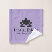 静謐なロータス：インヘール、エクヘールのインスピレーション バスタオルセット (ウォッシュタオル)