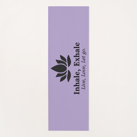 静謐なロータス：インヘール、エクヘールのインスピレーション ヨガマット (正面)