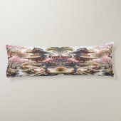 静謐な京都ジャパン水彩画 | ボディピロー (裏面)