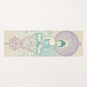 静謐な仏像ヨガマット – 瞑想に最適 ヨガマット (正面(横))