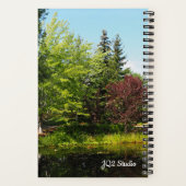 静謐な反射池フォトスパイラル手帳 ノートブック (裏面)