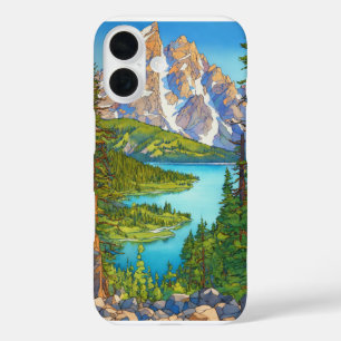 「静謐な反射:自然&湖iPhoneカバー」 iPhone 16ケース