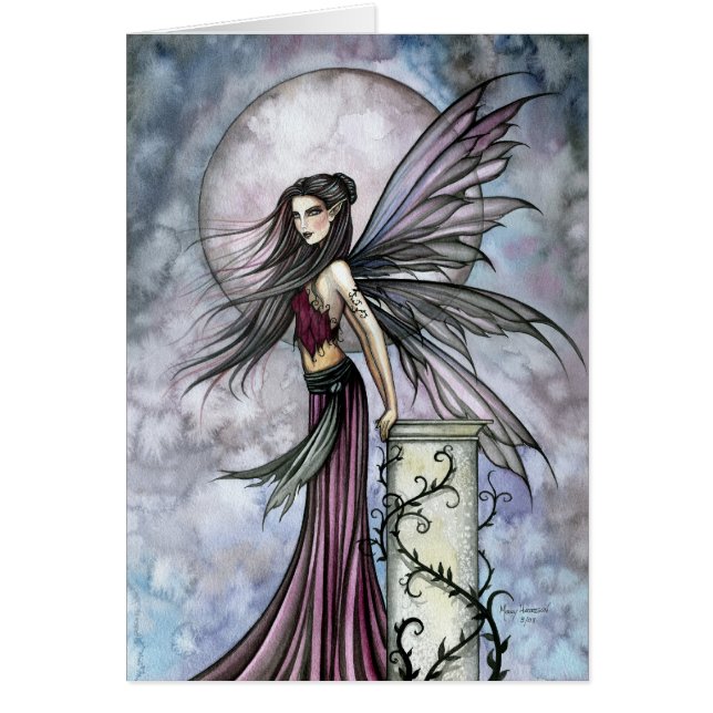 静謐な妖精の幻想芸術カード (正面)