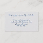 静謐な植物野花の名刺 名刺 (裏面)