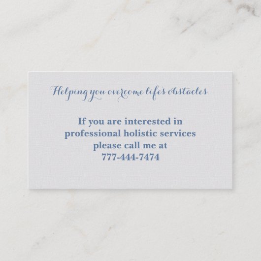 静謐な植物野花の名刺 名刺 (裏面)