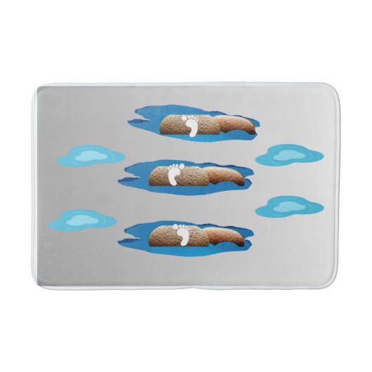 静謐な石道浴場 バスマット (正面)