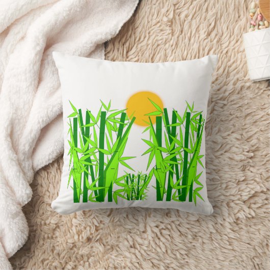 静謐な竹角枕 クッション (ブランケット)