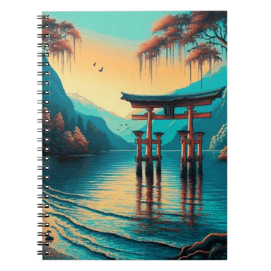"静謐のささやき: 精霊の門" ノートブック (正面)