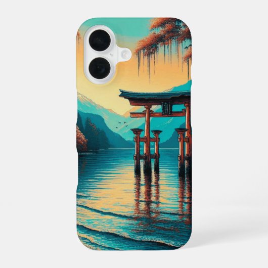 "静謐のささやき: 精霊の門" iPhone 16ケース (裏面)