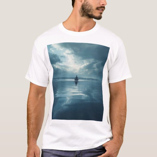 🌊 静謐の海:波乱を超えた涅槃 Tシャツ (正面)