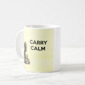 静運かな禅ブッダ引用文マグ コーヒーマグカップ (正面左)