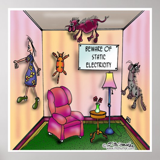 静電気に注意 ポスター (正面)