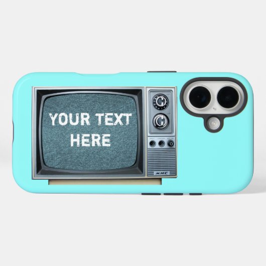 静電気画面のヴィンテージテレビ Case-Mate iPhoneケース (裏面 (横))