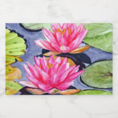 静鮮やかかな池に睡蓮 スパークリングワインラベル (シングルラベル)