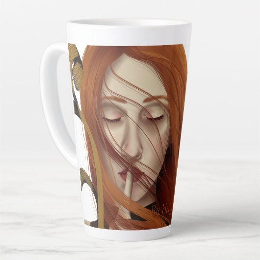 静 カフェラテマグ (左アングル)