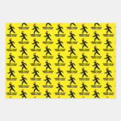 非おもしろいパーソナライズされた教派クリスマス ラッピングペーパーシート (正面3)