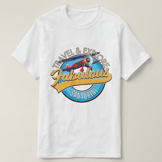 非の打ちどころのないサントリーニ島の旅をしよう Tシャツ (デザイン正面)