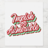 非の打ち所または立派なおもしろいクリスマスベルニッケルXMa ワインラベル (シングルラベル)