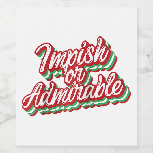 非の打ち所または立派なおもしろいクリスマスベルニッケルXMa ワインラベル (シングルラベル)