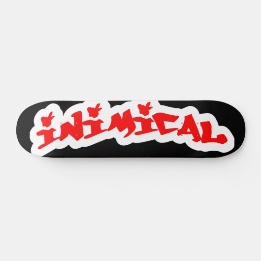 非イミクラシックカルラベルウッズグラフィティ スケートボード (横)