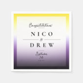 非エレガントバイナリプライド結婚 スタンダードカクテルナプキン (正面)