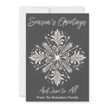 非エレガント教派スノーフレークホリデーカード