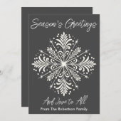 非エレガント教派スノーフレークホリデーカード シーズンカード (正面/裏面)