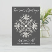 非エレガント教派スノーフレークホリデーカード シーズンカード (スタンド正面)